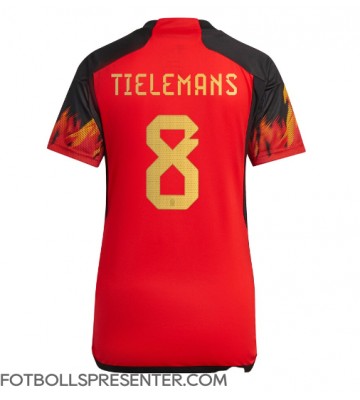 Belgien Youri Tielemans #8 Hemma Matchtröja Dam VM 2022 Kortärmad